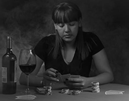 casino chips and roulette