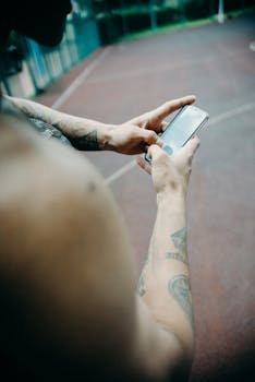 Gambler at home with phone