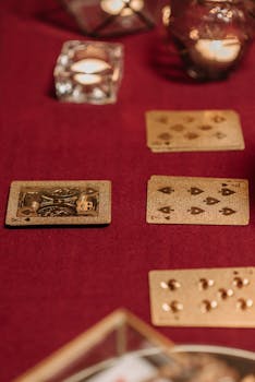 casino chips on keyboard