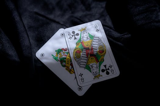 casino chips and cards